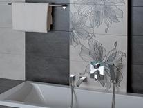 Furtun de dus Ferro, cu piulita conica, metal impletit, crom